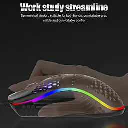 Мишка ігрова провідна чорна геймерська миша з підсвічуванням Optical Mouse LED KW-10 - мініатюра 2