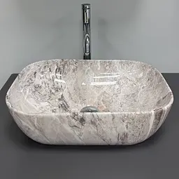 Умивальник VBI Ravenna накладний 46x32.5 см stone glossy VBI-011235 - мініатюра 4