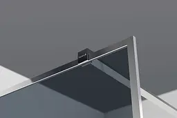 Душова стінка Imprese Walk-In з профілем та тримачем, 100x200 см, скло тоноване хром s09110001GR, тонований, хром - мініатюра 2
