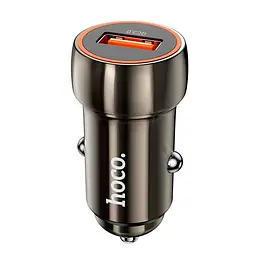 Адаптер автомобільний HOCO Blue shield single port car charger Z46 азу коричневе