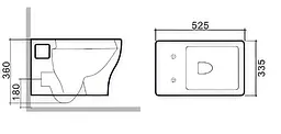 Унітаз підвісний RJ Flex сидіння Duroplast Slim slow-closing, white RJCE03004, Білий - мініатюра 2