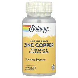 Амінокислота Zinc Copper, 100 вегакапсул Solaray vit0003948 - мініатюра 1