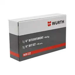 Набір біт Wurth Red Stripe 1/4" 48 шт. (5764600048) - мініатюра 2