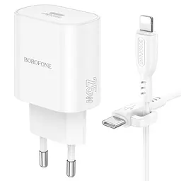 Зарядний комплект Borofone BA82A 1USB-C PPS/PD 25W QC3.0 Type-C to Lightning 1 м White (34483_3341412) - мініатюра 5