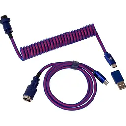 Кабель Keychron Type-A/Type-C Premium Coiled Aviator Cable-Straight Purpule (CAB1_KEYCHRON)