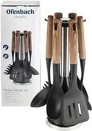 Набір кухонних аксесуарів Blackwood 7 предметів під дерево. Ofenbach 31х7,5 см, 32х4,8 см, 31х7,5 см, 31х7,5 см, 31х8,3 см, 30х6,5 см kuh0007618 - мініатюра 5