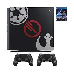 Консоль Sony PlayStation 4 Pro 1TB CUH 71 Star Wars BF II Limited Edition обслугована + 2 Геймпада бездротових DualShock 4 + гра Star Wars BF II + гарантія Б/В - мініатюра 2