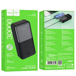 Power Bank Hoco J136B Sirui 22.5W+PD20W fully compatible power bank(30000mAh) Black - мініатюра 2