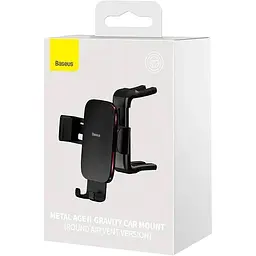Тримач Baseus Metal Age II Gravity Car Mount (Round Air Vent Version) (SUJS030001) - мініатюра 8
