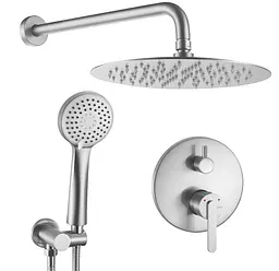 Душова система прихованого монтажу Rea Ontario + BOX nikiel brushed REA-P5503