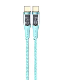 Кабель Type-C To Type-C 100W Aluminum Alloy Transparent Data Cable Icy Series 1.2м Зелений (6958444995533) - мініатюра 2
