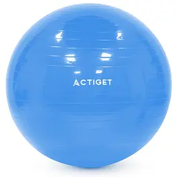 М'яч для фітнесу (фітбол) Actiget 55 см з насосом ACT0142 Blue