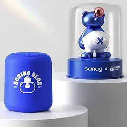 Дитяча портативна колонка Sanag X6S з іграшкою в комлекті синій - мініатюра 2