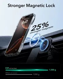 Прозорий чохол із підставкою ESR Classic Hybrid Case (Shash Stand) (HaloLock) Clear Black для iPhone 16 Pro Max (1A7500202) - мініатюра 8