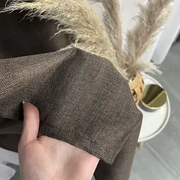Штори з легкого льону шоколадного кольору на тасьмі 2шт. 150х270и ALBO pbe0052571 - мініатюра 6
