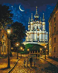 Картина за номерами Міста. Вечірній Київ 40x50 см Origami LW 3473