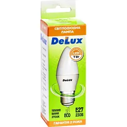 Лампочка Delux BL37B 7 Вт 2700K 220 В E27 (90004071) - мініатюра 2