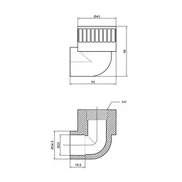 Кутник PPR Thermo Alliance 25х3/4" ВР DSE2035 - мініатюра 1