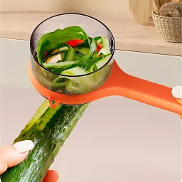 Ніж Splash Proof Knife для чищення овочів і фруктів з контейнером Orange (14965) - мініатюра 5