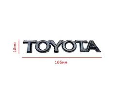Емблема напис Toyota Хром 105х18мм (на скотчі) 75441-60320 - мініатюра 2
