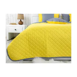 Покривало Руно мікрофайбер Yellow Grey 150x212 см (360.52У_Yellow Grey) - мініатюра 4