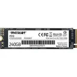 SSD накопичувач Patriot P310 240GB (P310P240GM28) [151757]