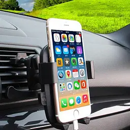 Автотримач на решітку 360 для телефону, смартфона, навігатора SD-8716 (чорний) - мініатюра 3