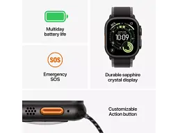 Смарт-годинник Apple Watch Ultra 3 GPS + Cellular 49mm Black Tit. Case w. Black Ocean Band (MF0J4) - мініатюра 3