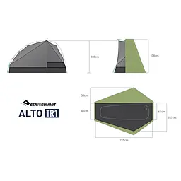 Намет Sea To Summit Alto TR1 Зелений - мініатюра 6