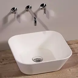Умивальник Simas Wave 42 см квадратний white matt Білий матовий WA03WM - мініатюра 3