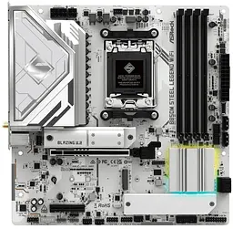 Материнська плата AsRock B850M STEEL LEGEND WIFI (B850M STEEL LEGEND WIFI) (Socket AM5, AMD B850, Micro-ATX)
