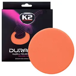 Губка для полірування K2 Duraflex середня помаранчева 150*25мм на липучці(L612)