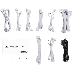 БЖ 1000W Chieftec VEGA M PPG-1000-CW ATX 3.1 135mm, 80+ Gold, Fully modular, WHITE, Retail - мініатюра 7