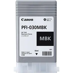 Картридж Canon PFI-030 MBK Matte Black Ink Cartridge 55 мл, сумісний із принтерами imagePROGRAF TA-20 і TA-30