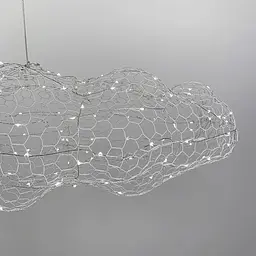 Декоративна люстра-хмаринка LED CLOUD у білому корпусі 80х45 см | Арт. MJ 83-800 WT | Line F - мініатюра 4