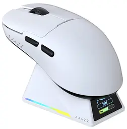 Бездротова магнітна миша Ajazz AJ159 APEX PAW3950 400 мАч RGB Біла - мініатюра 10