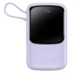 Портативна батарея Baseus Qpow 10000 mAh 15 W Type-C PPQD050005 фіолетова