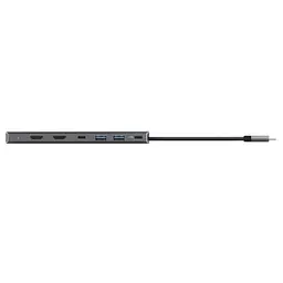 Адаптер Trust Dalyx 7in1 USB-C> 2xUSB-А 3.2/2xUSB-С/2xHDMI/Display Port, Алюміній, 0.16м, Сірий teh0018492 - мініатюра 6