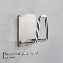 Тримач підставка для губки в раковину на кухню або рушника у ванну з нержавіючої сталі, Yu Xin Сріблястий 86584 - мініатюра 5