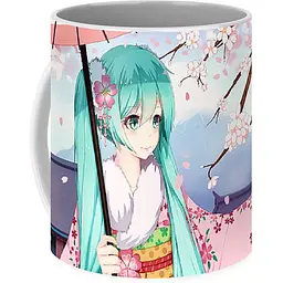 Кухоль GeekLand Вокалоїди Vocaloid Хацуне Міку Hatsune Miku квітка сакури VC 02.09 330 мл різнобарвний - мініатюра 3