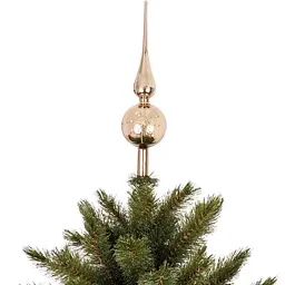 Ялинкова верхівка Mica Decorations скляна 31 см золотиста дзеркальна (1179380) - мініатюра 2