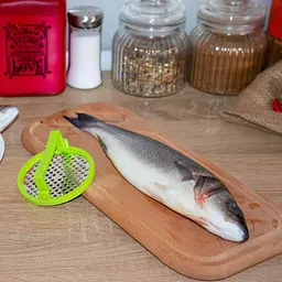 Рибочистка кругла з ручкою Ø 9 см, Kitchette Салатовий 84621 - мініатюра 3
