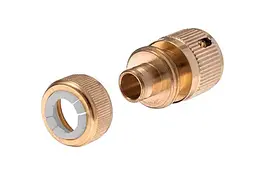 Конектор латунний на шланг поливальний Intertool Storm 1/2 x 1/2 - мініатюра 2