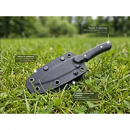 Ніж фіксований кишеньковий Civivi High Grass Field Knife (7,4 см) 14C28N / Micarta зелений з чохлом - мініатюра 18