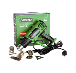 Фен будівельний Apro F2000 2 режими 350/600°C 300/600 л/хв 2000 Вт