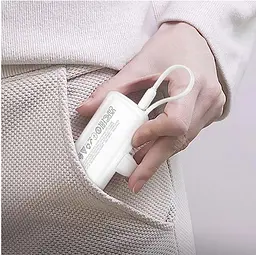 Зовнішній акумулятор Borofone BJ41 5000mAh 18.5W з кабелем Type-C та конектором Lightning білий - мініатюра 4