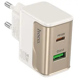 МЗП Hoco CS73A Star Speed PD30W+QC3.0 (1USB-A/1C) White - мініатюра 2