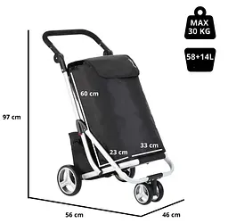 Сумка-візок ShoppingCruiser 3 Wheels Black (604349) - мініатюра 4