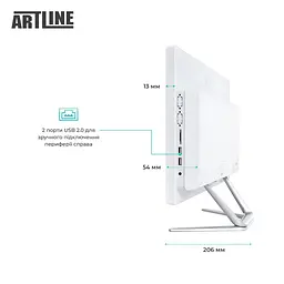 Моноблок Artline Business F27 21.5 FHD IPS, Intel Core i3-14100, 16 GB, 480 SSD, Intel Graphics, DOS, White (F27v16w) - мініатюра 4