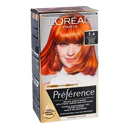 Стійка фарба для волосся L'Oreal Paris Preference 7.4 Kupferblond 174 мл - мініатюра 2